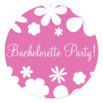 Bachelorette Party Flower Power Envelope Seal stickers by hummingbirdcake Bachelorette Party Flower Power Envelope Seal stickers