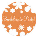 Bachelorette Party Flower Power Envelope Seal stickers