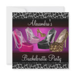 Bachelorette Party Hi Heel Shoes Bright Pink Announcements