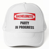 Bachelorette party in progress hats