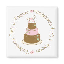 Bachelorette Party in Progress Wedding Tee Gifts magnets