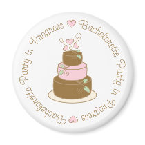 Bachelorette Party in Progress Wedding Tee Gifts magnets