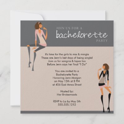 bachelorette party invitation
