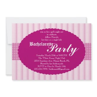 Bachelorette Party Invitation invitation