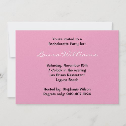 Bachelorette Party Invitation invitation