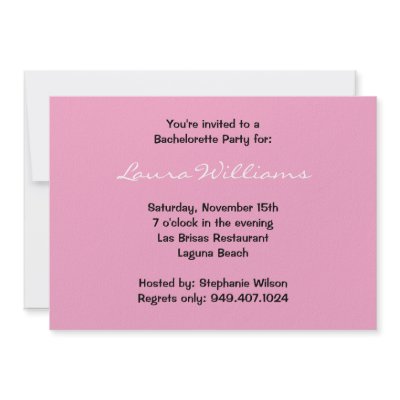 Bachelorette Party Invitation