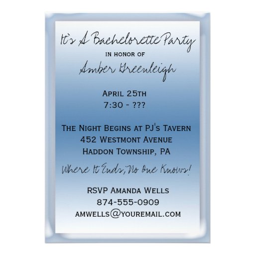 Bachelorette Party Invitation
