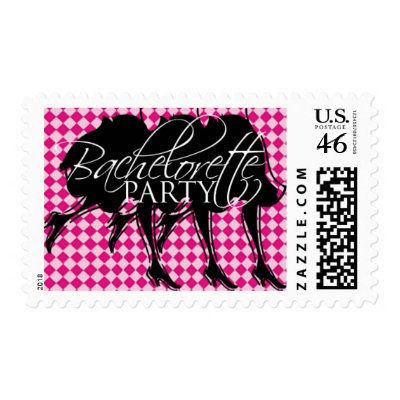 Bachelorette Party Invitation Postage Stamp
