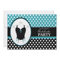 Bachelorette Party Invitation Turquoise Lingerie