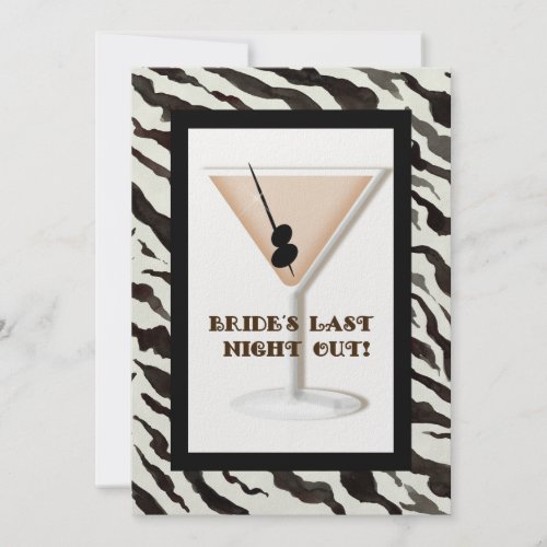 Bachelorette Party Invitation - Zebra 'n Leopard invitation
