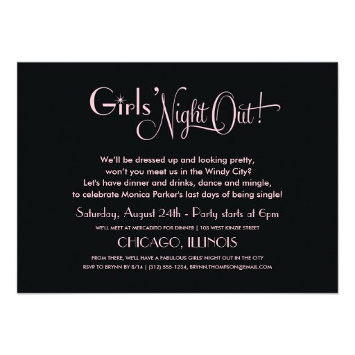 Bachelorette Party Invitations | Chicago Skyline Custom Announcement