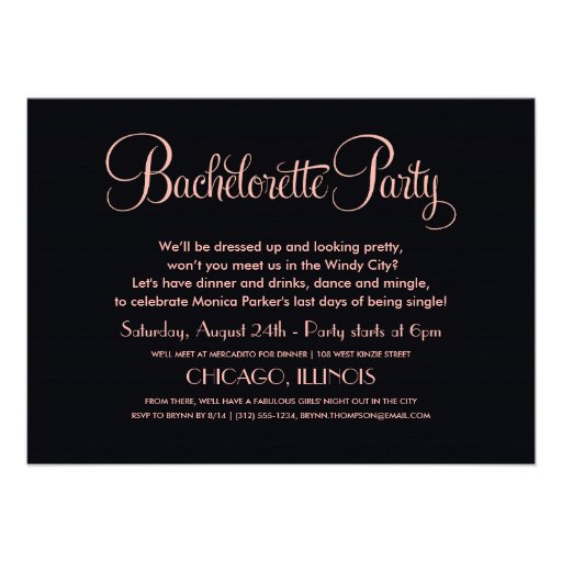 Bachelorette Party Invitations | Chicago Skyline