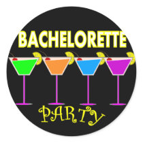 Bachelorette Party Invitations-Multi Color Drinks stickers