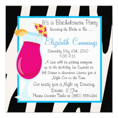 bachelorette party invite fun simple classy