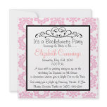 bachelorette party invite fun simple classy pink