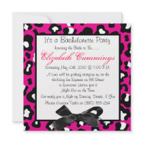 bachelorette party invite funky chic cute pink