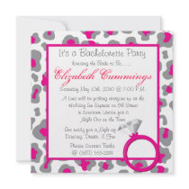 bachelorette party invite funky chic cute pink