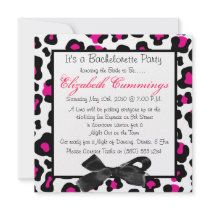 bachelorette party invite funky chic cute pink