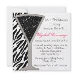 bachelorette party invite funky chic cute zebra