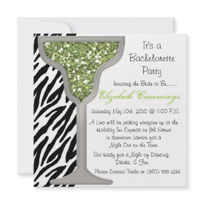bachelorette party invite funky chic cute zebra by HollyMusolf