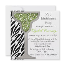 bachelorette party invite funky chic cute zebra