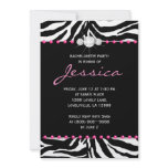 Bachelorette Party Invite Zebra Pink Jewelry 8
