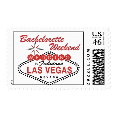 Bachelorette Party Las Vegas Wedding Postage Stamp by stampgallery