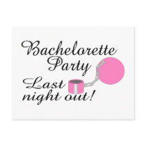 Bachelorette Party Last Night Out Postcard