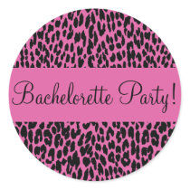 Bachelorette Party Leopard Envelope Sticker Seal by hummingbirdcake Bachelorette Party Leopard Envelope Sticker Seal