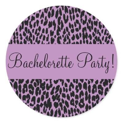 Bachelorette Party Leopard Envelope Sticker Seal by hummingbirdcake