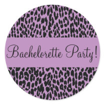 Bachelorette Party Leopard Envelope Sticker Seal by hummingbirdcake Bachelorette Party Leopard Envelope Sticker Seal