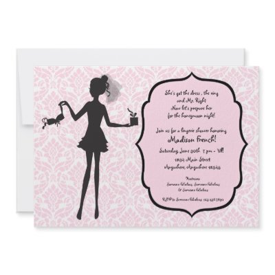 Bachelorette Party Lingerie Shower Invitation by tartgoods