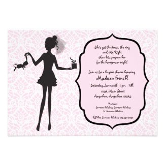 Bachelorette Party Lingerie Shower Invitation