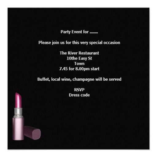 Bachelorette Party Lipstick Pink Shoes Champagne Personalized Invite