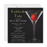 Bachelorette Party Martini Glass  Invitation