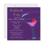Bachelorette Party Martini Glass Invitation