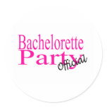 Bachelorette Party (Official) Round Stickers