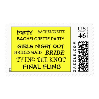 Bachelorette Party Postage Stamps