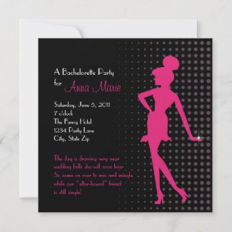 Bachelorette Party Square Invitation invitation