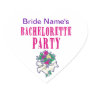 Bachelorette Party Heart Stickers