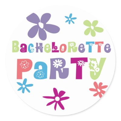 Bachelorette Party Round Stickers by lesrubaweddings
