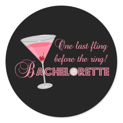 Bachelorette Party Round Stickers