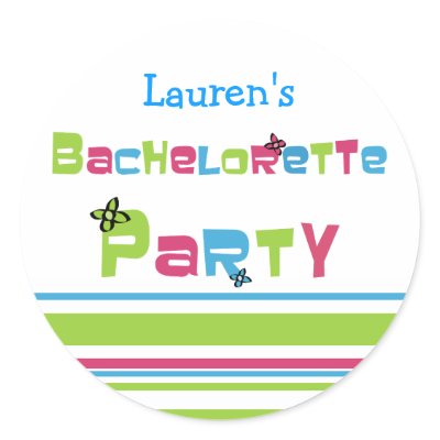 Bachelorette Party Stickers by lesrubaweddings