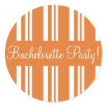 Bachelorette Party Striped Envelope Sticker Seal