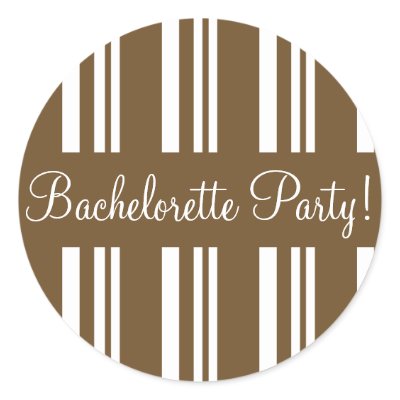 Bachelorette Party Striped Envelope Sticker Seal by hummingbirdcake