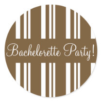 Bachelorette Party Striped Envelope Sticker Seal