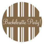 Bachelorette Party Striped Envelope Sticker Seal