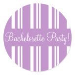 Bachelorette Party Striped Envelope Sticker Seal