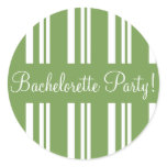 Bachelorette Party Striped Envelope Sticker Seal