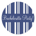 Bachelorette Party Striped Envelope Sticker Seal